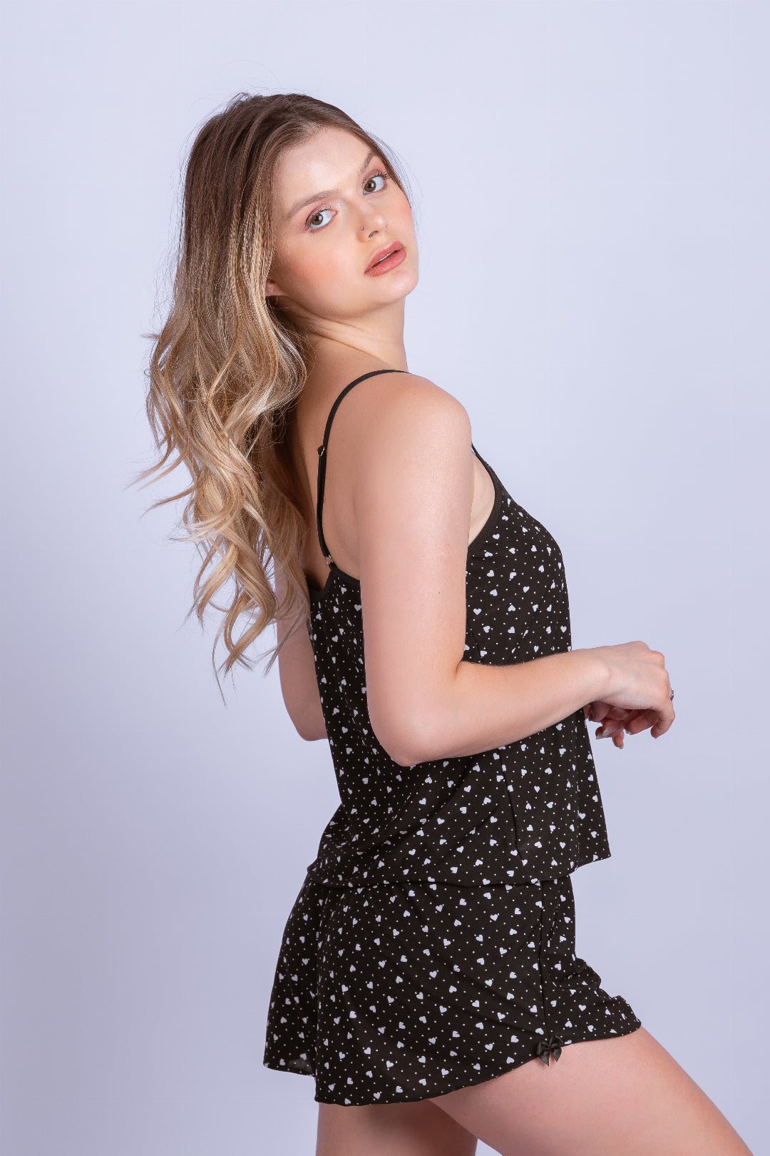 Babydoll de Liganete com Rendas - Stella Bernardi