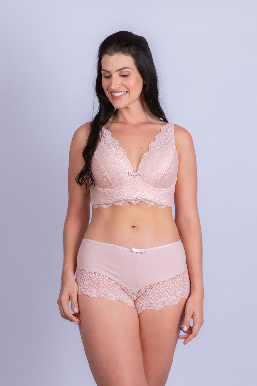 Calcinha de Renda e Sutiã Plus Size - Stella Bernardi