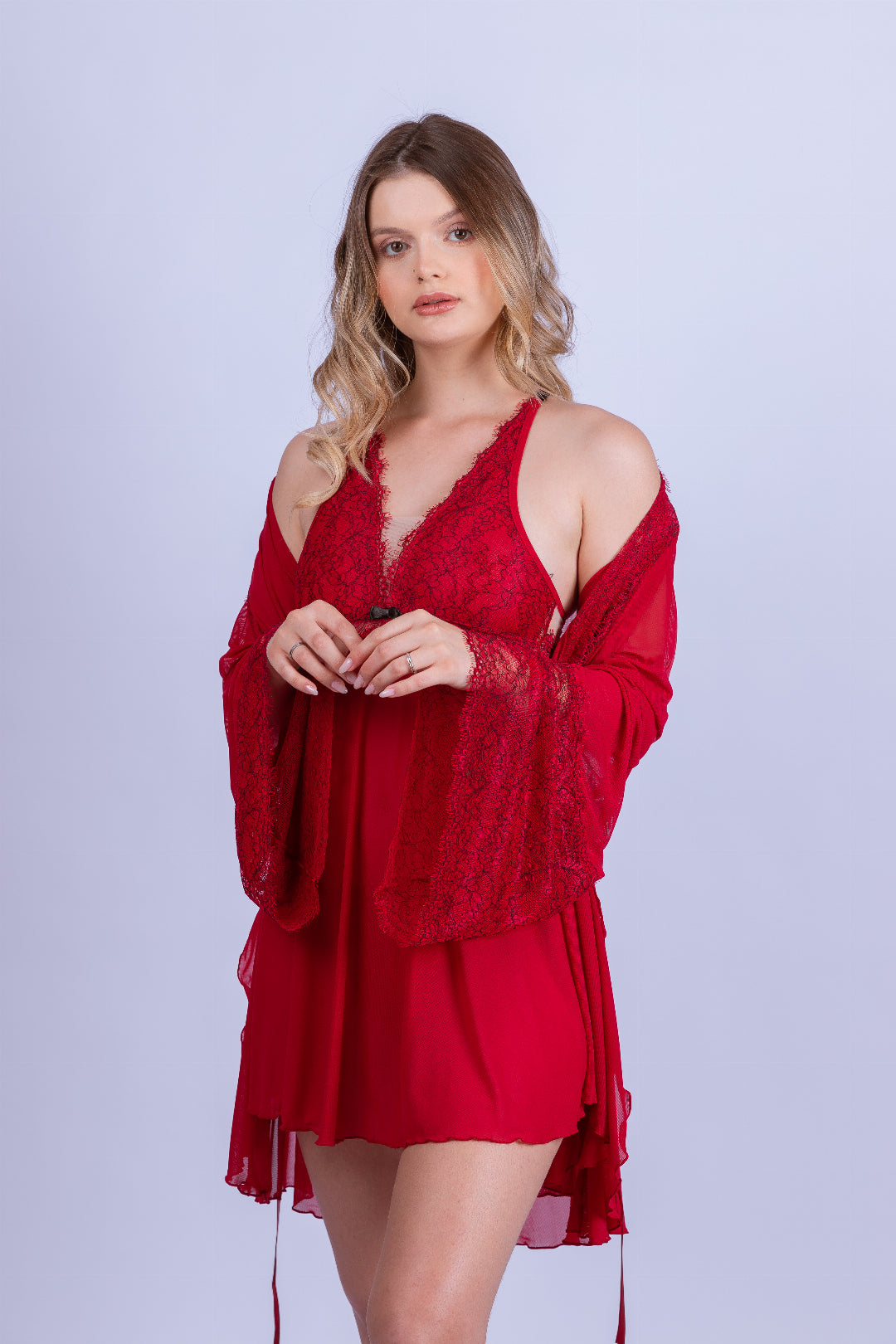 Robe de Renda e Tule Curto - Stella Bernardi