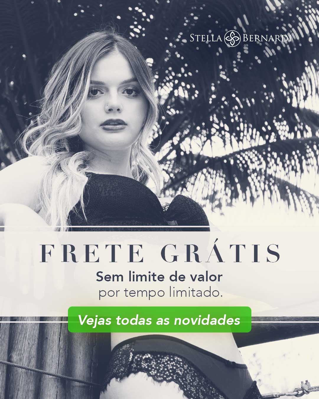 Camisola de Renda em Tule e Calcinha - Stella Bernardi